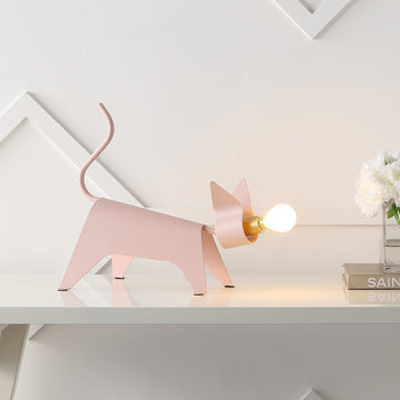 Penelope 11.75" Modern Industrial Iron Feline LED Kids' Lamp - JONATHAN Y